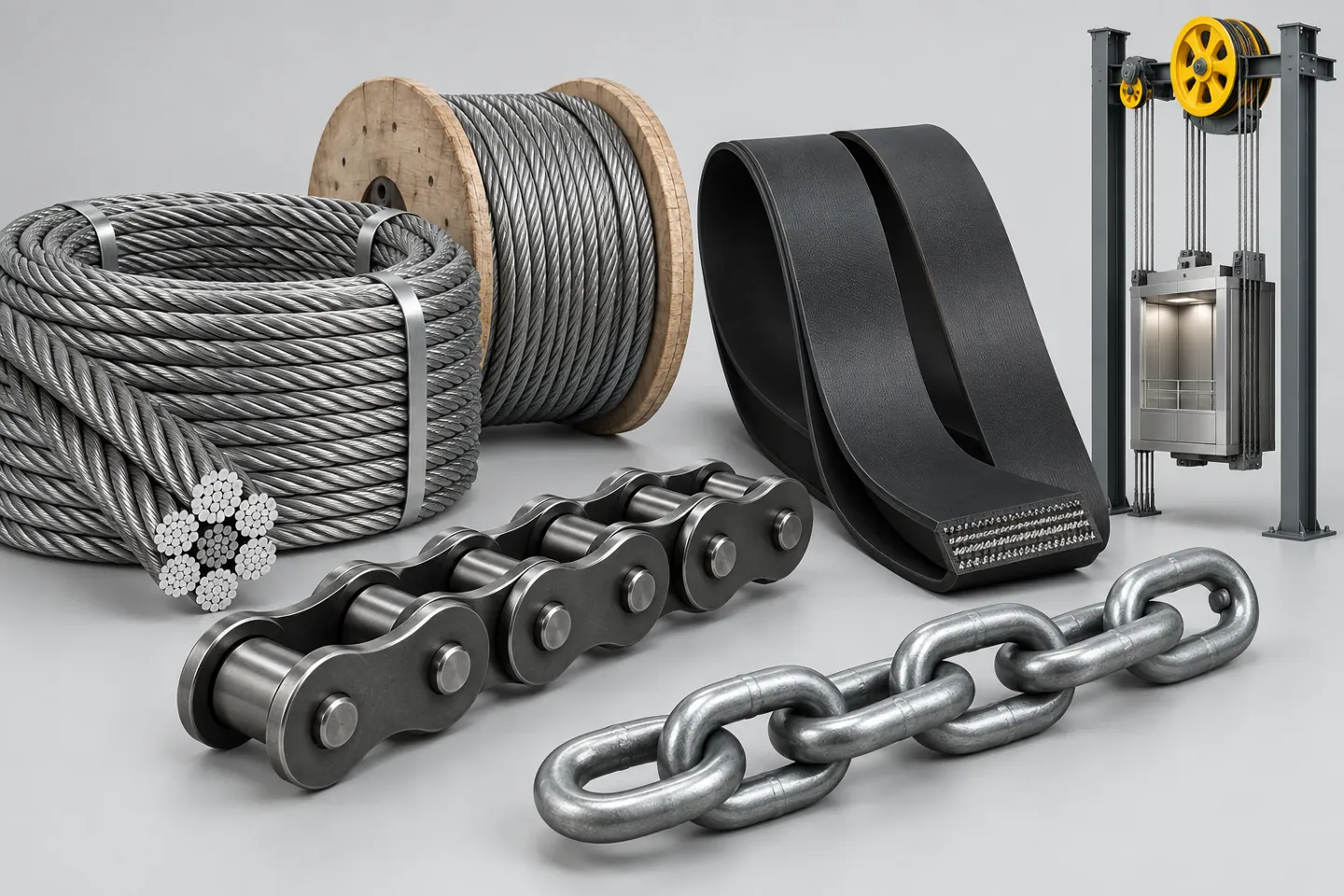 Elevator suspension components